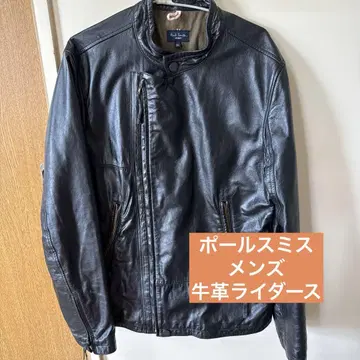 폴스미스 블랙 가죽 라이더 자켓