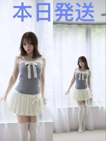 새상품 정품 andmary bicolor ribbon tops