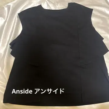 Anside 앙사이드 반팔 티셔츠 슬리브리스 상의 티셔츠 M