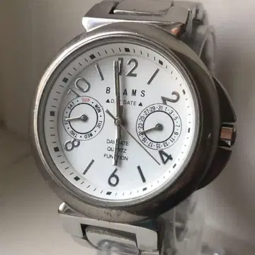 BEAMS 데이데이트 크로노 쿼츠 손목시계