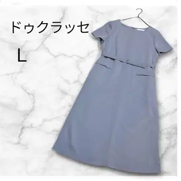 DoCLASSE 반팔 롱 원피스 L 스카이블루
