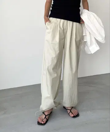 CANALJEAN El mar 나일론 코튼 드로우 스트링 팬츠