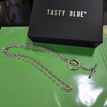TASTY BLUE 실버 더블 체인 목걸이