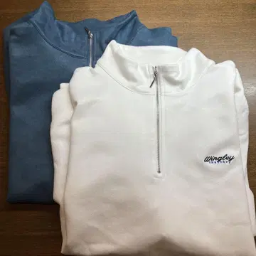 하프 지퍼 맨투맨 2색 세트