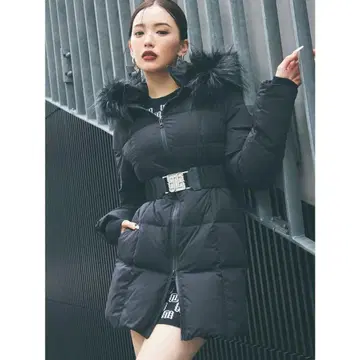 [ GYDA ] GYGY 벨트 롱 다운 코트