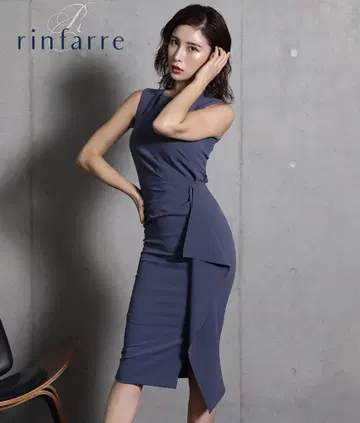 새상품 [rinfarre] 스모키 컬러 미디엄 드레스 원피스