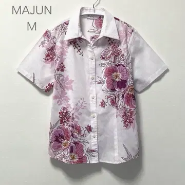 MAJUN 여성용 카리유시 웨어 알로하 셔츠 쿨 비즈 오키나와