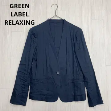 GREEN LABEL RELAXING 린넨 노카라 자켓