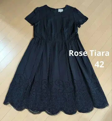 Rose Tiara 로즈 티아라 컷워크 전체 레이스 원피스 42 L