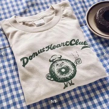 도넛 하트 클럽 Mr.Donut Heart Tee 레트로 티셔츠
