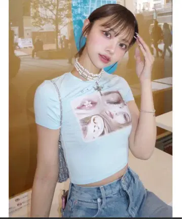 Darich 레이디 포토 컴팩트 T셔츠 SAX