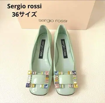 *Sergio Rossi 민트 그린 플랫슈즈 36 사이즈* 상자 없음