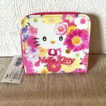 헬로키티 꽃무늬 반지갑