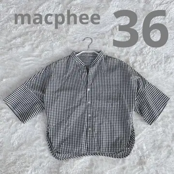 MACPHEE 맥피 코튼 셔츠 깅엄 체크 36