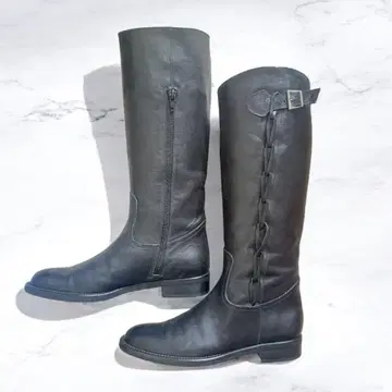 새상품급 veletto 베레트 롱 부츠 가죽 뜨개질 23cm