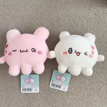 러브이즈 봉제 인형 화이트 핑크 2색 세트