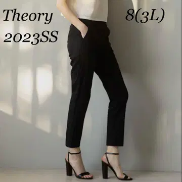 빅 사이즈 Theory 띠어리 2023 SS 린넨 팬츠 블랙 835