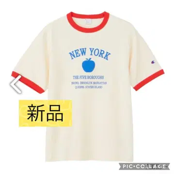 새상품 Champion 챔피온 숏 슬리브 링거 티셔츠
