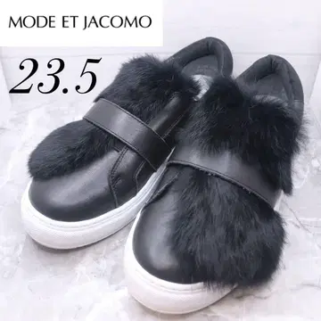 [새상품급] MODE ET JACOMO 볼륨 퍼 슬립온 블랙 23.5