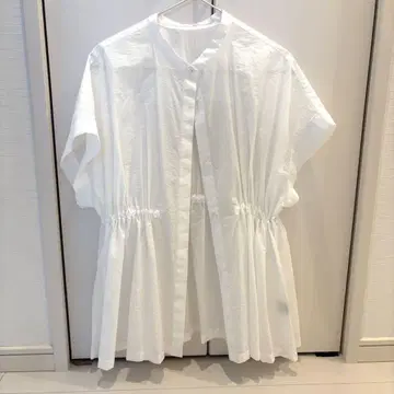이번 시즌 허리 개더 하오리 셔츠 그린 라벨