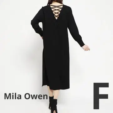 Mila Owen 백 레이스업 니트 롱 원피스 1