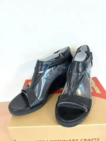 CAMPER 블랙 샌들 뮬 US 7/EU 37