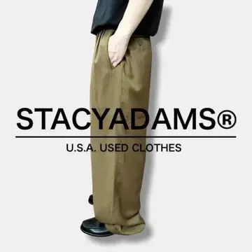 STACY ADAMS 카멜 브라운 4턱 팬츠 SL1-723