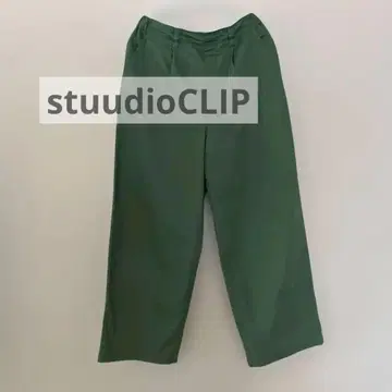 stuudioCLIP 여성용 세미 와이드 팬츠 이지 팬츠 L