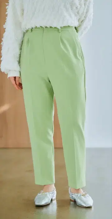cohina 더블 크로스 워셔블 테이퍼드 팬츠 regular XS