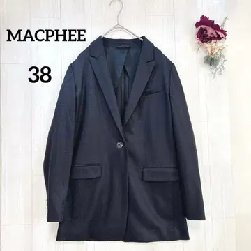 새상품급 [맥피] MACPHEE 테일러드 자켓 울 100% 블랙 38