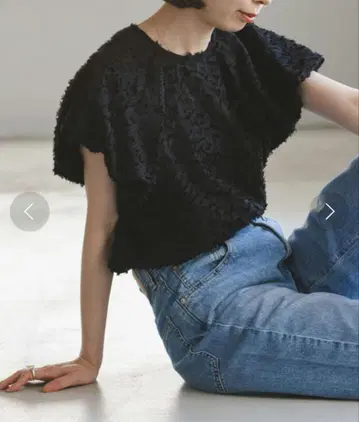 Noble 레오파드 자카드 벌룬 블라우스