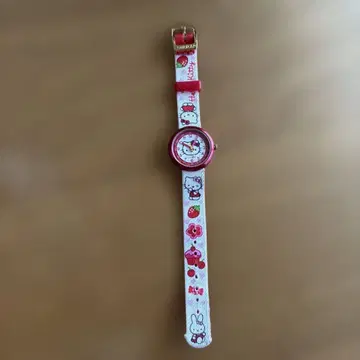Swatch 헬로키티 손목시계 빨강/흰색