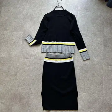 리브 셋업 블랙 그레이 노랑 화이트
