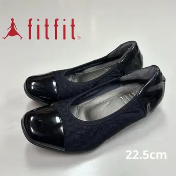 fitfit 블랙 에나멜 플랫슈즈 펌프스 22.5cm