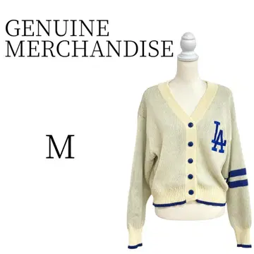 GENUINE MERCHANDISE 옅은 노란색, 네이비 긴팔 니트 M