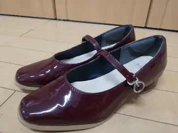 Menue 버건디 메리 제인 신발 에나멜 23.5cm 새상품급
