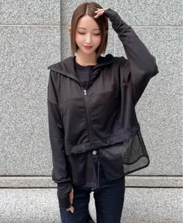 시-쨩 차광 후드티 메쉬 포함