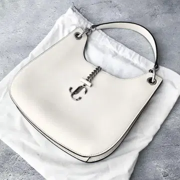 새상품급 JIMMY CHOO 발렌느 호보 핸드백 화이트