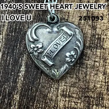 스위트하트 주얼리 I LOVE U 사랑 실버 빈티지 목걸이