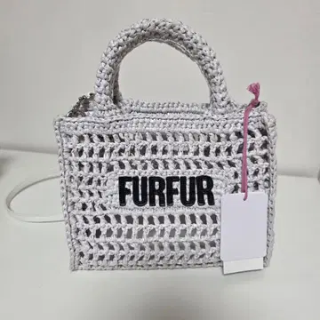FURFUR 라피아 로고 토트백