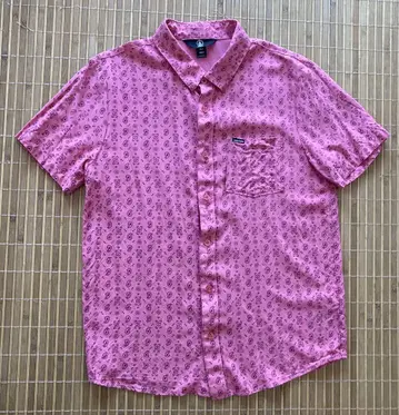 VOLCOM 알로하 셔츠 핑크 S