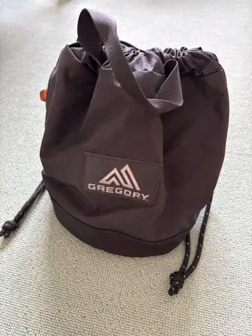GREGORY 드로우 스트링 백 블랙