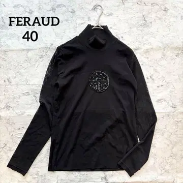 [ FERAUD ] 루이페로 하이넥 메쉬 상의 긴팔 비즈 장식 40