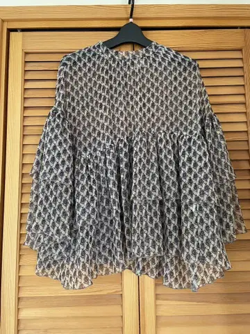 IENA LA BOUCLE 프릴 쉬폰 블라우스