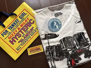 [미사용 새상품] HYSTERIC GLAMOUR 드럼 세트 티셔츠