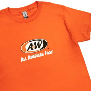A&W 로고 티셔츠 오렌지 컬러 브라운 화이트 블랙 선택!
