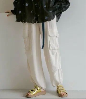 니코앤드 린넨 혼방 트로트 카고 팬츠