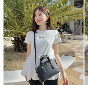 메종에쉘 Maison EchelleME 로고 페플럼 T 셔츠