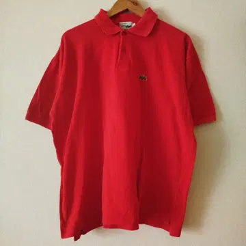 LACOSTE 프랑스제 made in france 피케 셔츠 XL 빨간색