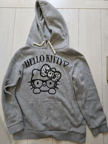 미사용 새상품 HELLO KITTY 그레이 후드티